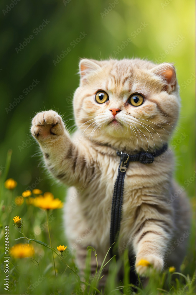 joyful playful young scottish fold cat joyful playful young scottish fold cat
