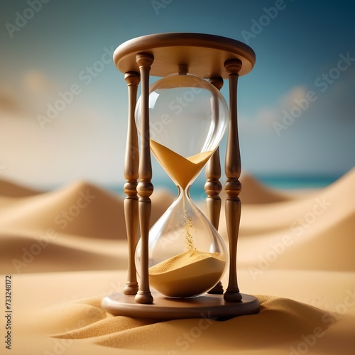 Golden Sand Slowly Leaking Through an Hourglass