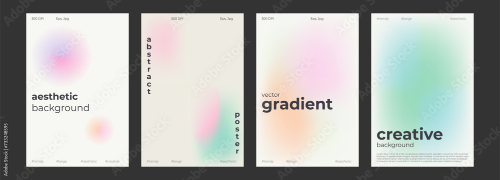 Y2k Trendy Aesthetic abstract gradient pink violet poster with translucent blurred pattern. Modern gentle social media poster, stories highlight templates for digital marketing for stories