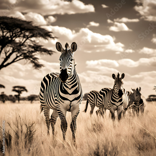Zebras in the Savannah: A Riveting Display of Wildlife and Untamed Landscapes