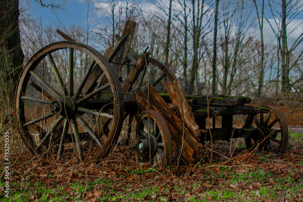 An old farm wagon . Germany