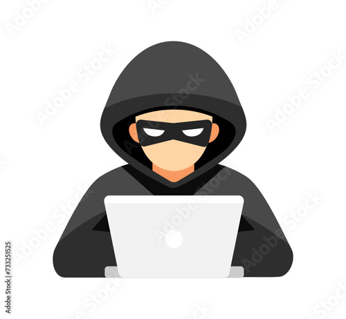 Hacker with a phishing trap, targeting personal login information. Cybersecurity Threat and Identity Theft