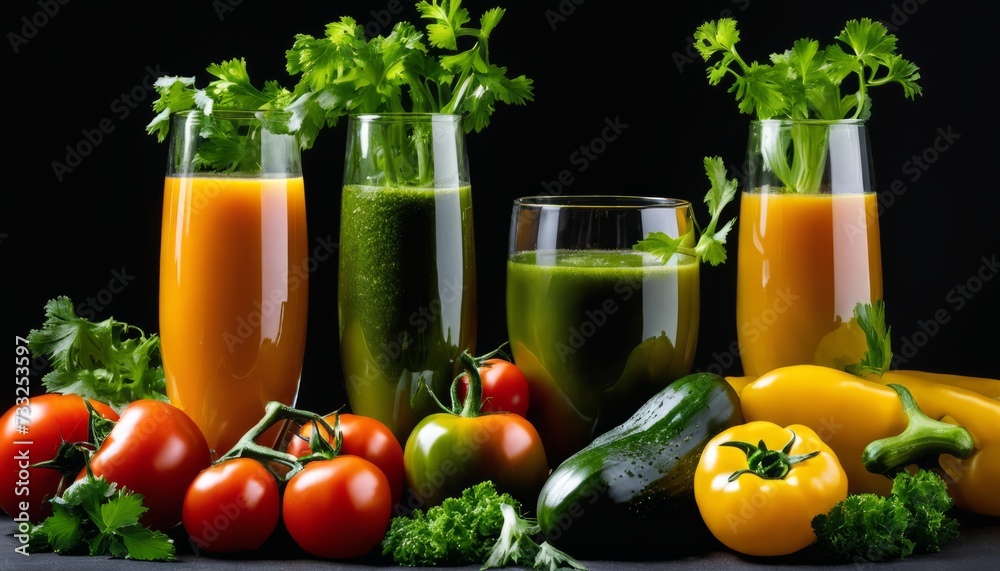 A variety of vegetables and fruits are displayed on a table A variety of vegetables and fruits are displayed on a table