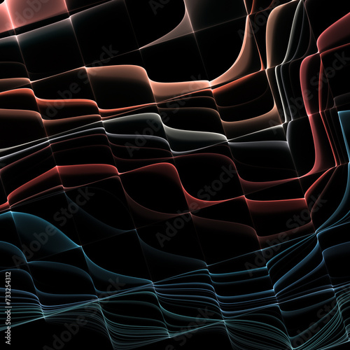 Pattern of Color Fractal Waves