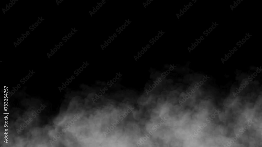 Realistic fog or smoke in super slow motion on black background Realistic fog or smoke in super slow motion on black background