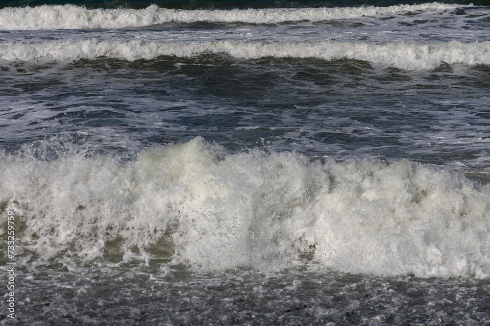 Fototapeta premium waves on the Mediterranean Sea of ​​Cyprus during a storm 12
