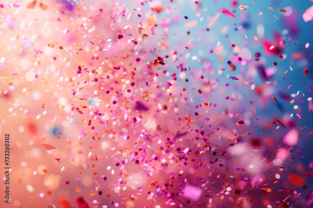 Birthday Confetti Explosion. A moment of confetti exploding in the air, capturing the excitement Birthday Confetti Explosion. A moment of confetti exploding in the air, capturing the excitement