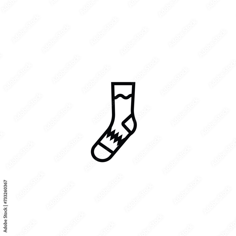 Original vector illustration. The icon of warm winter socks. Original vector illustration. The icon of warm winter socks.