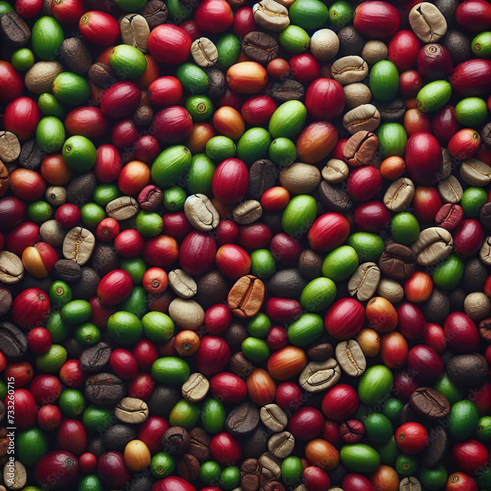 Coffee Bean Spectrum: From Green to Brown Coffee Bean Spectrum: From Green to Brown