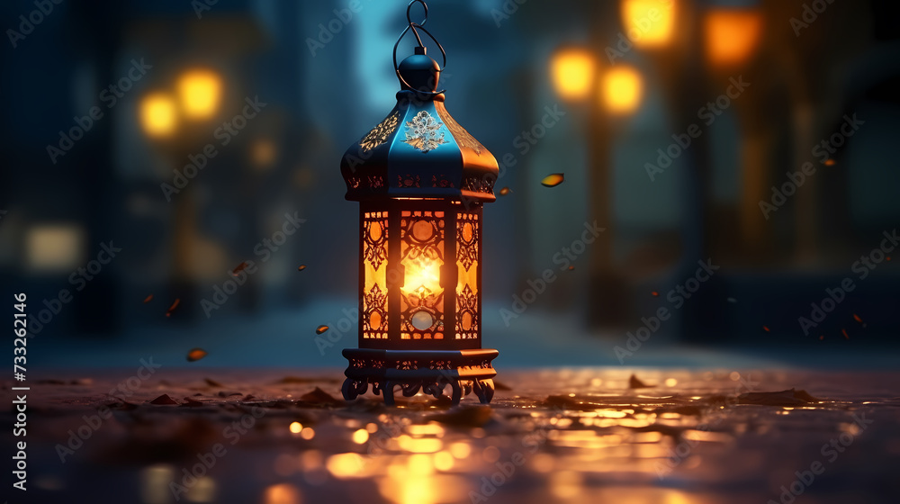 Ramadan background with mosque or lantern illustration Ramadan background with mosque or lantern illustration