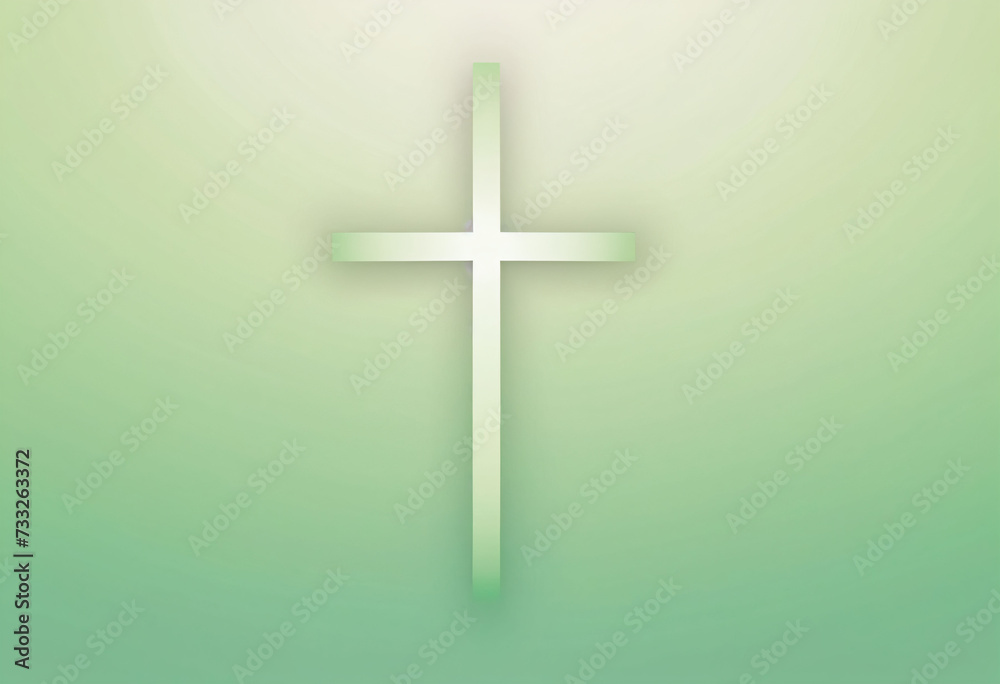 Green Gradient Cross Wallpaper