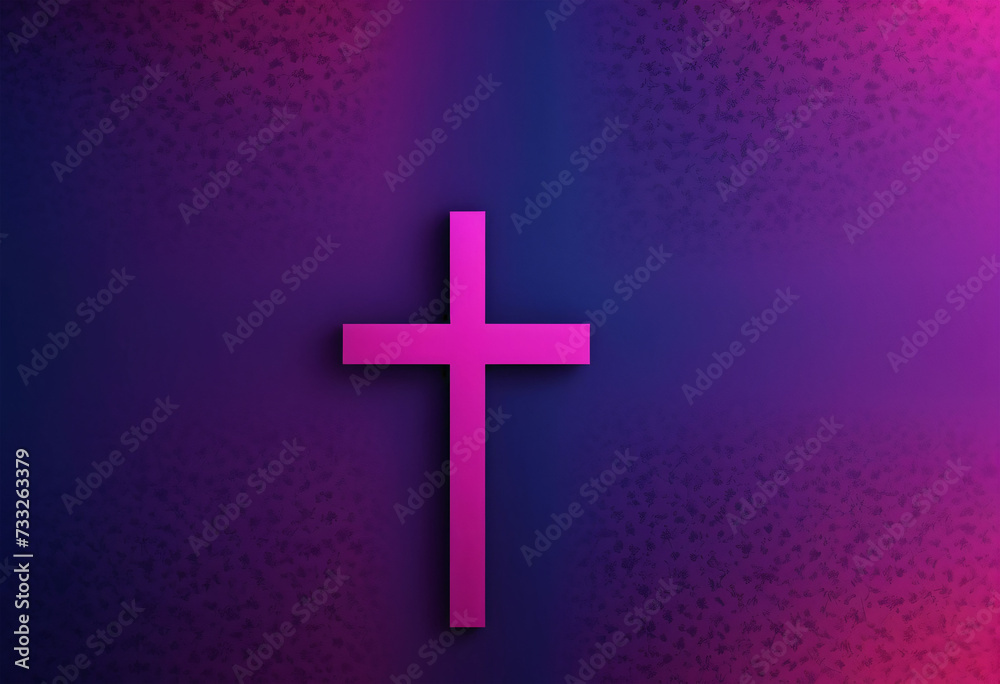 Obraz premium Dark Purple Pink Cross Wallpaper