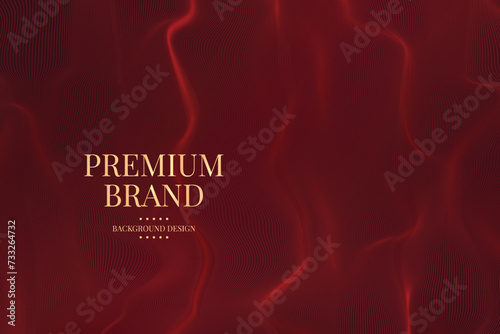Dark Red Premium Luxury Brand Background With Guilloche Curves Line Pattern. Cover Design Template for Business Presentation, Certificate.