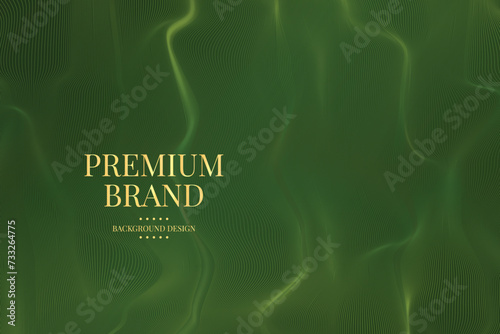 Green Premium Luxury Brand Background With Guilloche Curves Line Pattern. Cover Design Template for Business Presentation, Certificate.