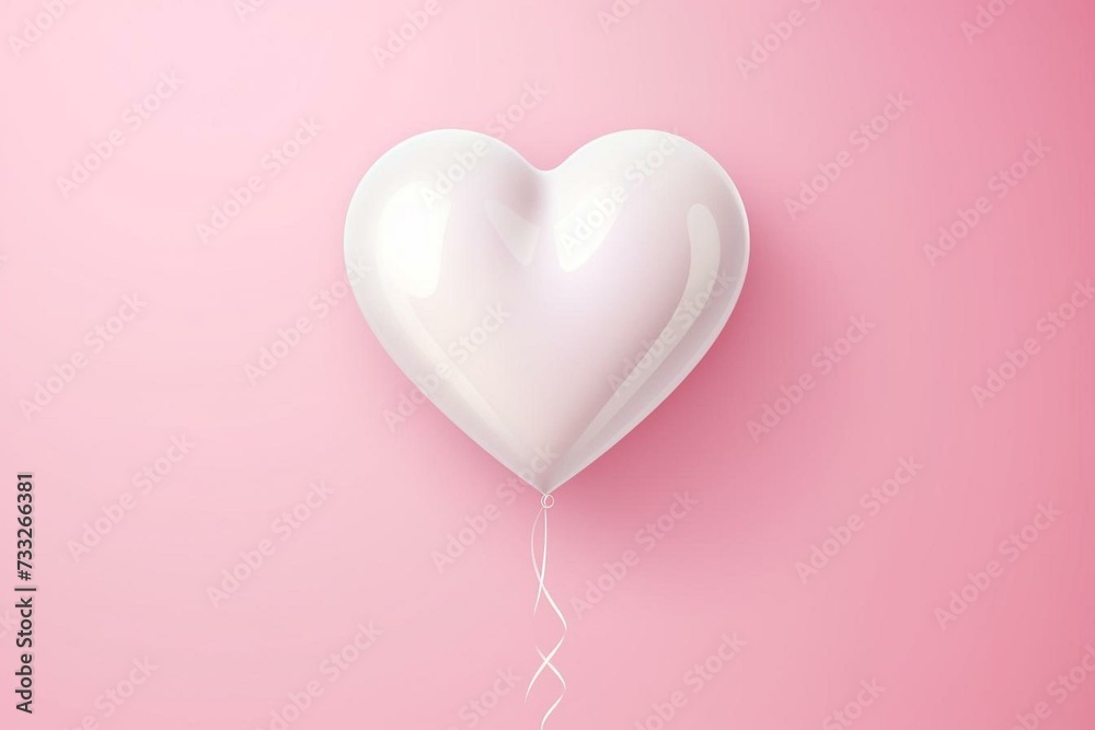 Design with pink pastel Valentine's Day balloon heart for cards, flyers, invitations, and decor. Generative AI