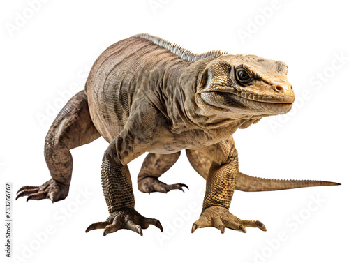 Komodo Dragon  isolated on a transparent or white background
