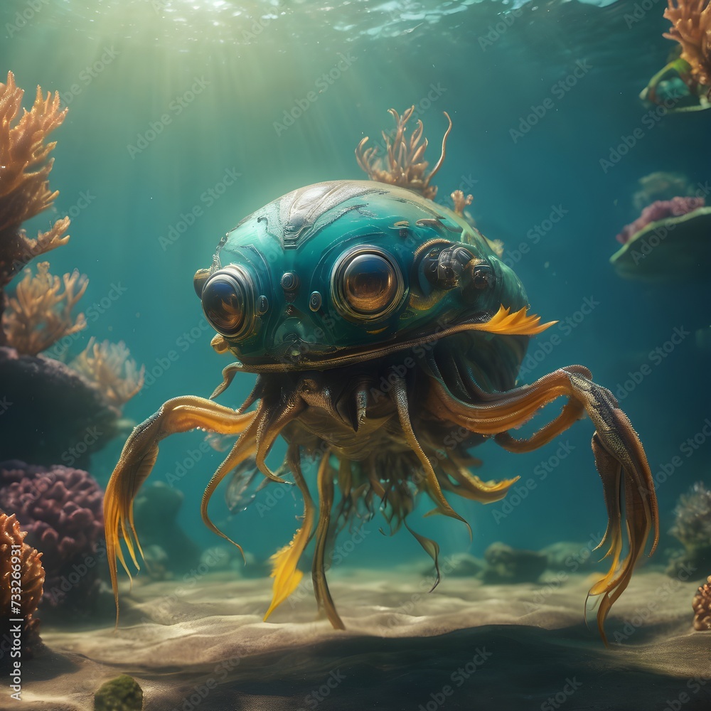 Creepy Creature In Ocean Background Very Cool Creepy Creature In Ocean Background Very Cool