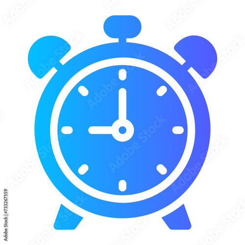 alarm clock gradient icon