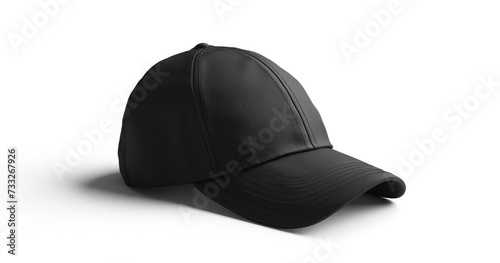 Sleek Black Sports Hat with Curved Brim 