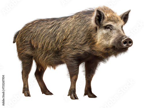  Wild Boar, isolated on a transparent or white background © Aleksandr