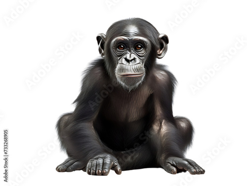 Bonobo, isolated on a transparent or white background
