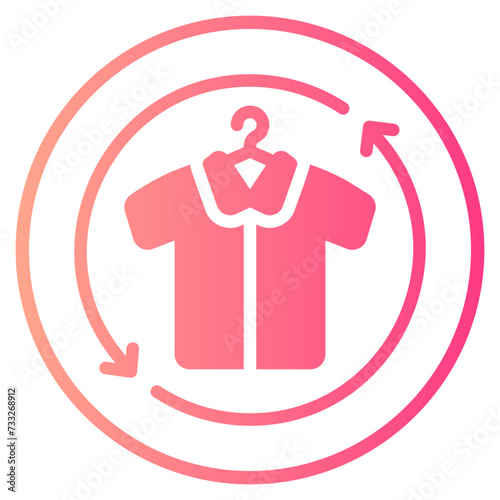 get dressed gradient icon