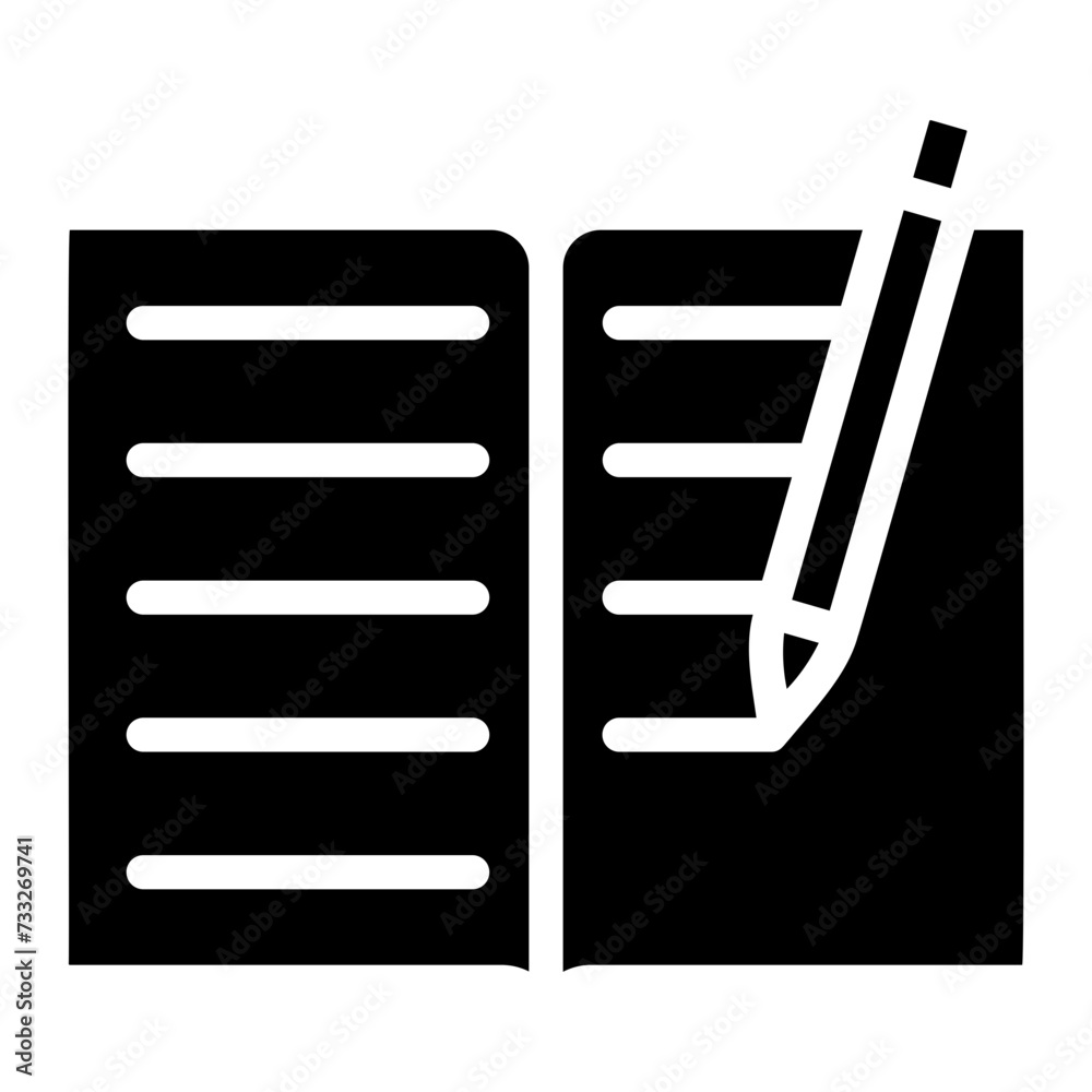 notebook glyph icon notebook glyph icon