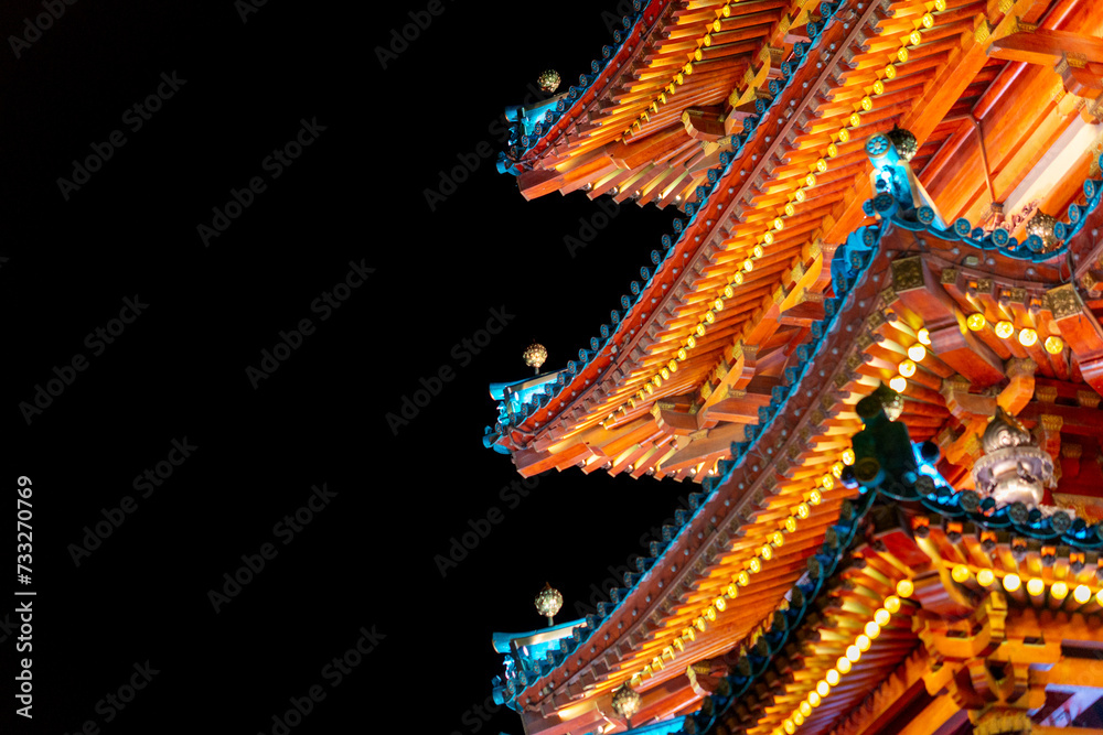 close up shot of corner of the roof of a Chinese Confucius temple