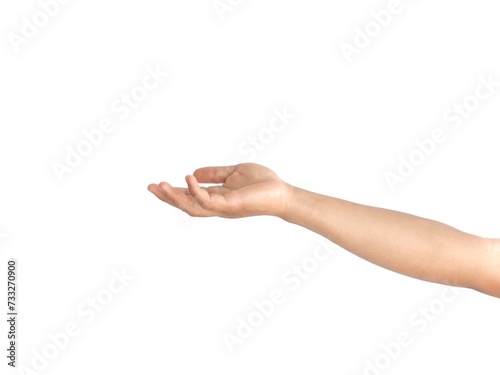 Men s hands making gestures like I m about to grab something. or are about to help Isolated on white background.