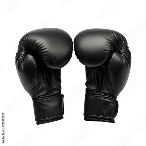 Black Boxing Gloves isolated on a transparent background. © ArtStockVault