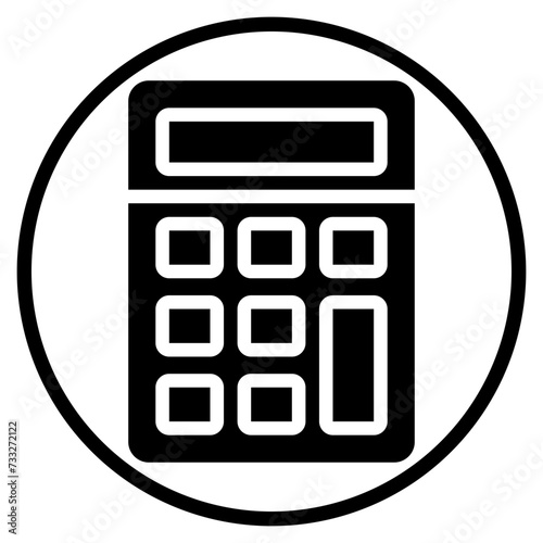 calculator glyph icon