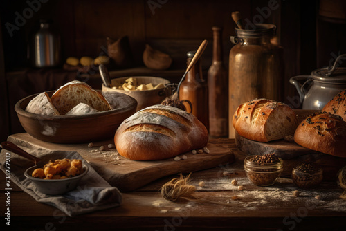 assortment of bread