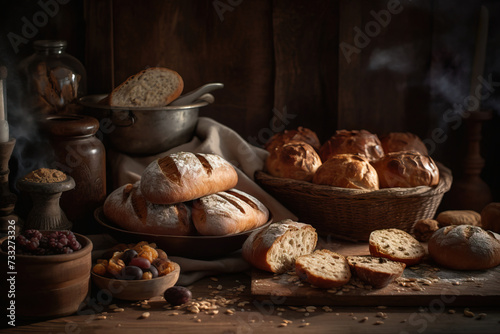 assortment of bread