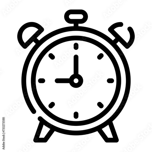 alarm clock line icon