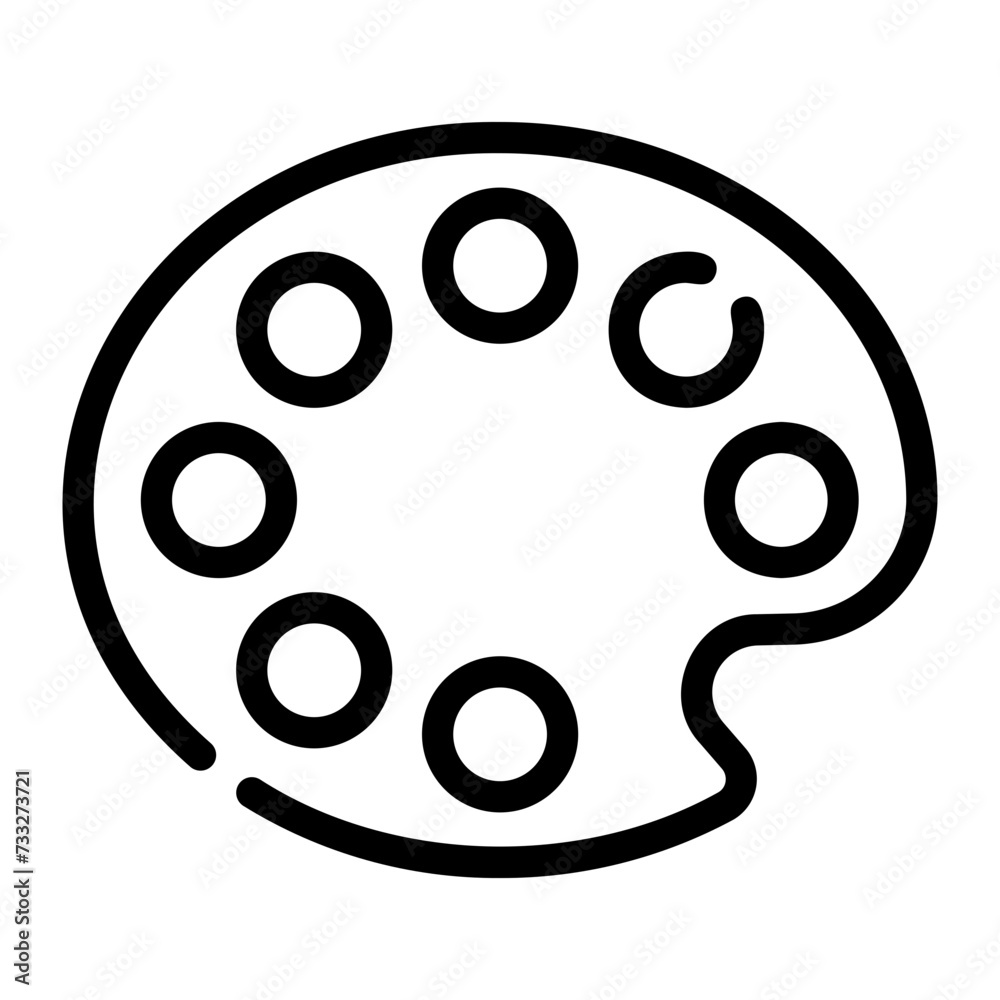 paint palette line icon paint palette line icon