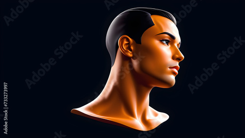 neck icon isolated on a black background photo