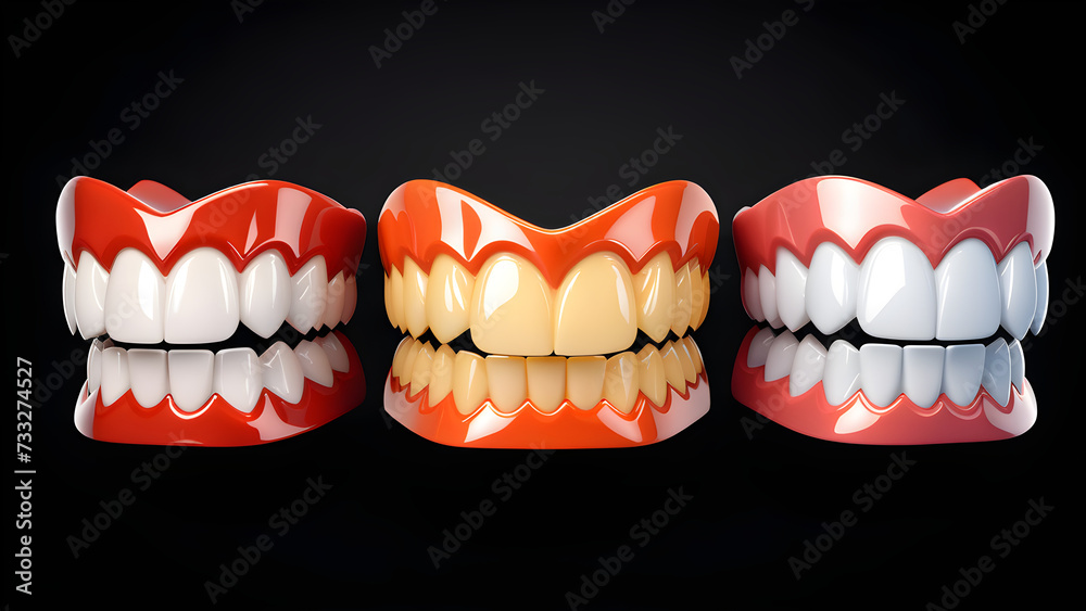 skin color teeth icon isolated on a black background. red and white teeth skin color teeth icon isolated on a black background. red and white teeth