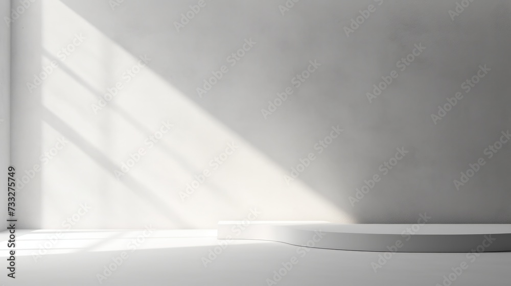 abstract. minimalistic background for product presentation. walls in large empty room greyish white. can full of sunlight. Loft wall or minimalist wall. Shadow, light from windows to plaster wall. abstract. minimalistic background for product presentation. walls in large empty room greyish white. can full of sunlight. Loft wall or minimalist wall. Shadow, light from windows to plaster wall.