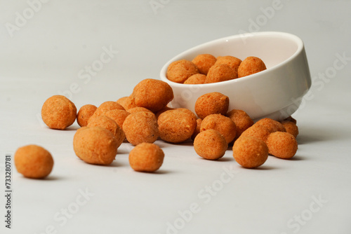 Boondi dall in white bowl photo