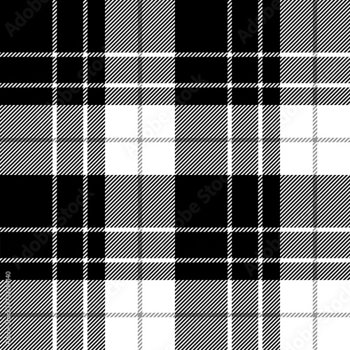 beautiful plaid tartan black white pattern. It is a seamless repeat plaid vector. Design for decorative,wallpaper,shirts,clothing,dresses,tablecloths,blankets,wrapping,textile,Batik,fabric,texture photo