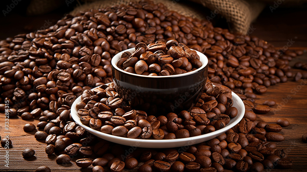 coffee beans in a cup high definition(hd) photographic creative image coffee beans in a cup high definition(hd) photographic creative image