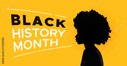 February is Black History Month illustration of exotic and elegant African people. design for Black history month celebration banner. the concept of racial and ethnic equality