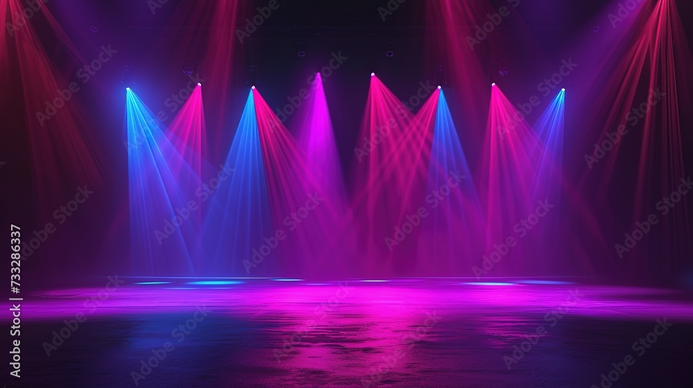 Modern dance stage light background with spotlight illuminated for ...