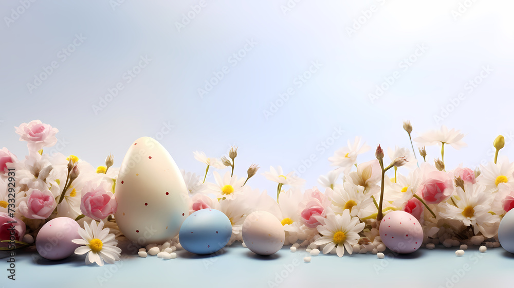 Easter banner with copy space Easter banner with copy space