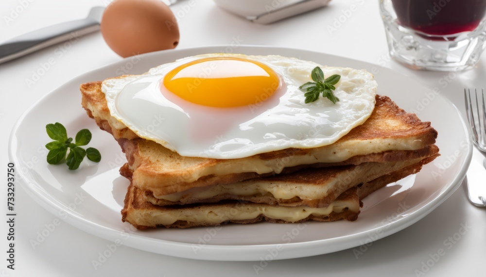 A plate of food with a fried egg on top A plate of food with a fried egg on top