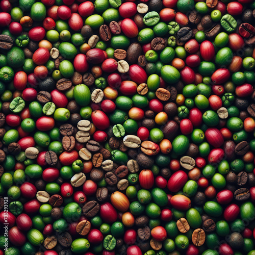 Coffee Bean Spectrum: From Green to Brown