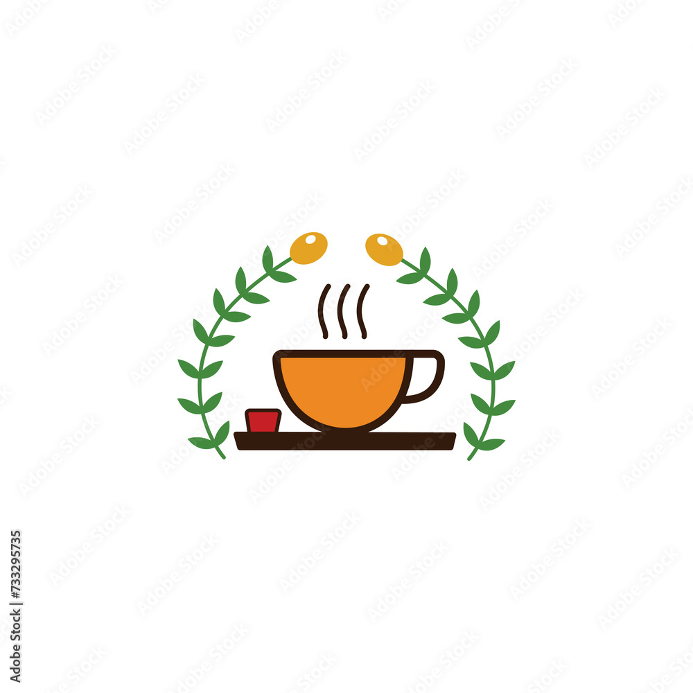 Cafe restaurant tea coffee vector logo design Cafe restaurant tea coffee vector logo design