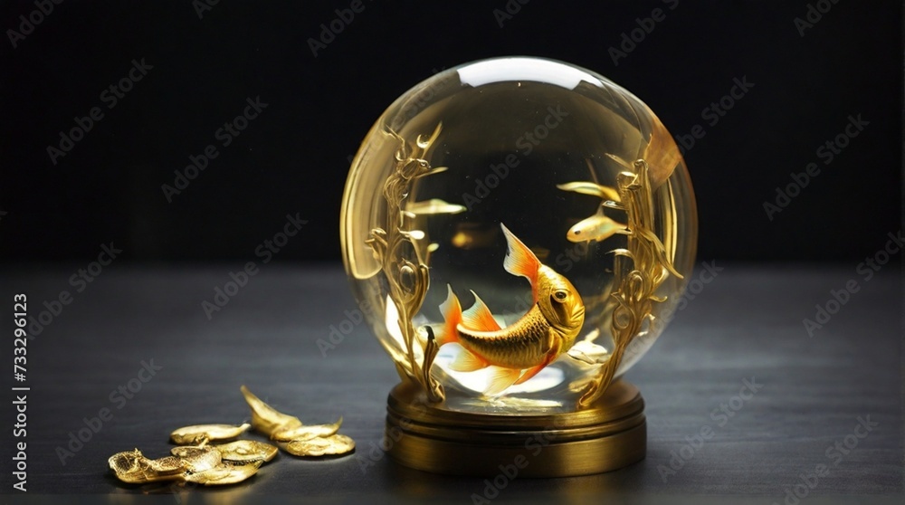 fish in the glass ball