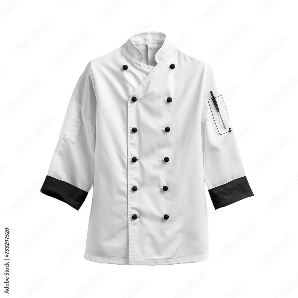 empty chef jacket on a transparent background empty chef jacket on a transparent background
