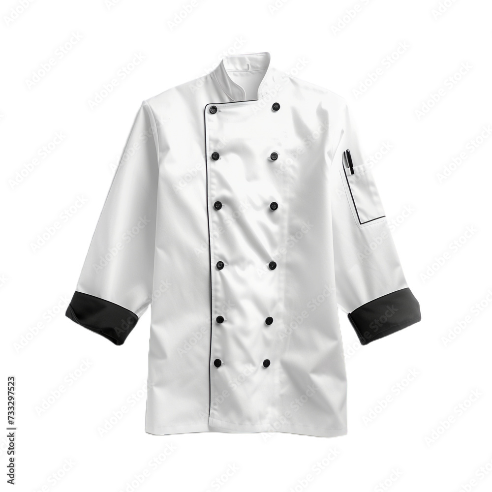empty chef jacket on a transparent background empty chef jacket on a transparent background